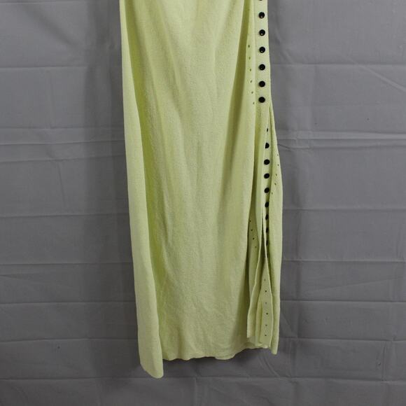 Proenza Schouler White Label Dress Women Small Astrid Slip Maxi Yellow Minimalis - Picture 9 of 15